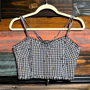 Romeo & Juliet Couture Gingham Crop Top